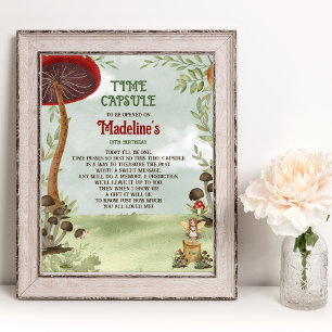 Tijd Capsule Forest Fairy Eerste Magic Een Verjaar Poster