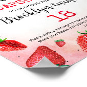 Tijd Capsule teken, Aardbei Verjaardagsfeestje Poster (Hoek)