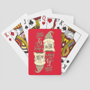TIJD DE SEASON grappige kerstkoepel Pokerkaarten