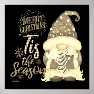 TIJD DE SEASON grappige kerstkoepel              Poster