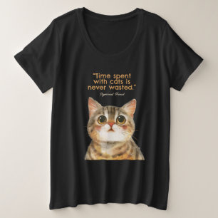 Tijd doorgebracht met katten is nooit verspild grote maat t-shirt