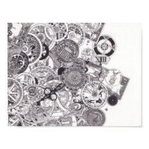 Tijd en geld - zwart en wit steampunk