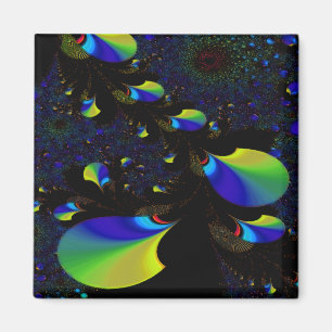 "Tijd en ruimte nummer één" ~ Abstracte Art Prin Magneet