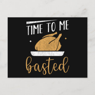 Tijd gebonden kalkoen Thanksgiving familie matchin Briefkaart