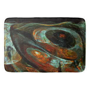 Tijd gespleten abstracte kunst badmat