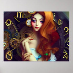 Tijd houdt beweging poster