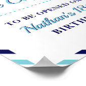 Tijd in het vliegtuig Capsule Baby Boy 1e verjaard Poster (Hoek)