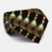 Tijd in nieuwjaars stropdas champagne fles (Opgerold)