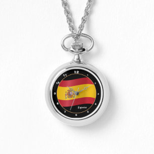 Tijd in Spanje & Spaanse vlag / Spanje Horloge