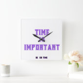 Tijd is belangrijk vierkante klok (Huis)