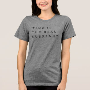 'Tijd is de Echte Valuta' Ondernemers Creators Tri-Blend Shirt