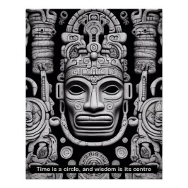 Tijd is een cirkel, en wijsheid is het centrum van perfect poster