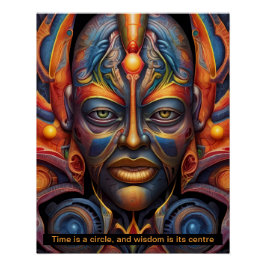Tijd is een cirkel, en wijsheid is het centrum van perfect poster