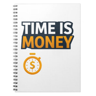 Tijd is Geld – Hustle Mindset T-Shirt | Ondernemer Notitieboek