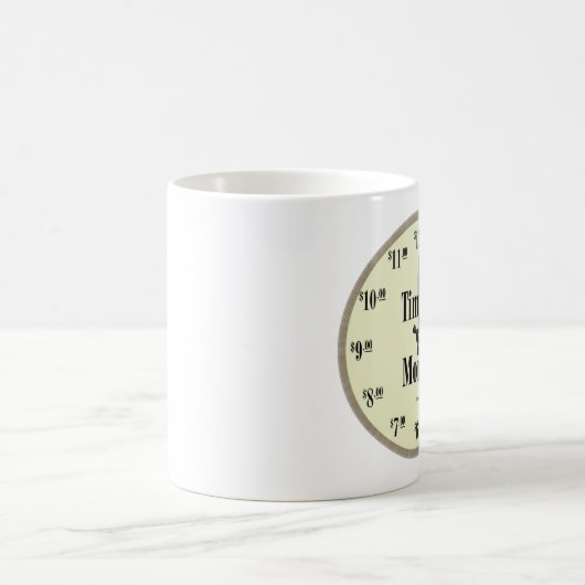 Tijd is geld - Mok Taupe Clock Face (Center)