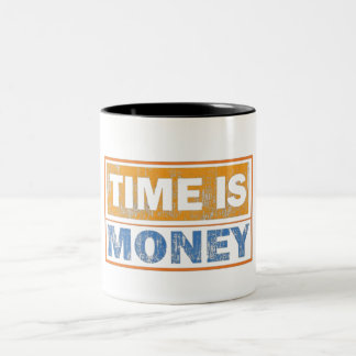 Tijd Is Geld Motiverende Koffiemok Tweekleurige Koffiemok