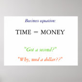 "Tijd is geld" Poster (Voorkant)