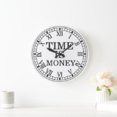 Tijd is geldwandklok grote klok (Huis)
