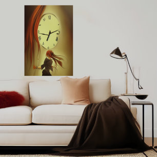 Tijd is waardevol AI Art Poster