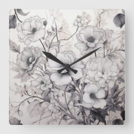 Tijd kan zwart-wit zijn vierkante klok