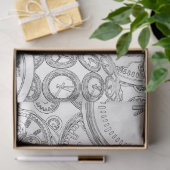 Tijd klokken Zwart wit witpapier voor loskoppeling Tissuepapier (Geschenk)