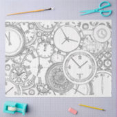 Tijd klokken Zwart wit witpapier voor loskoppeling Tissuepapier (Craft)
