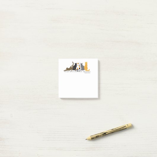 Tijd met Cats Post-it Notes (Op bureau)