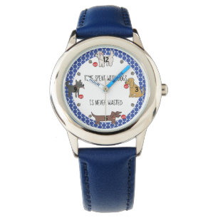 Tijd met honden Nooit verbrande Hondenliefhebber K Horloge