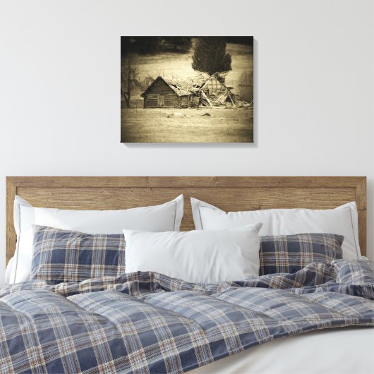 Tijd neemt het is Toll by djoneill Canvas Afdruk (Insitu (Slaapkamer))