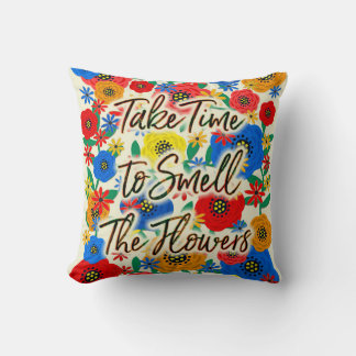 Tijd nemen om de bloemen te rooien kussen