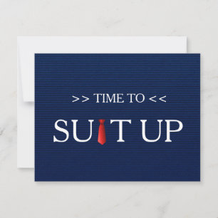 Tijd om Blue Jeans Pattern Red Stropdas te install Kaart