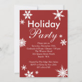 Tijd om Champagne Corporate Red Invitation te Drin Kaart (Achterkant)