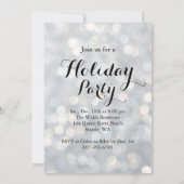 Tijd om Champagne Silver Holiday Uitnodiging te Dr (Achterkant)