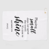 TIJD OM Christelijk Monogram TE SCHUDDEN Golfhanddoek (Horizontaal)