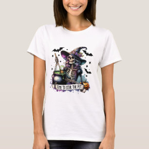 Tijd om de pot Halloween Mischief Design roeren T-shirt