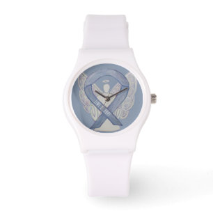 Tijd om de Silver Awareness Ribbon Custom Watch te Horloge