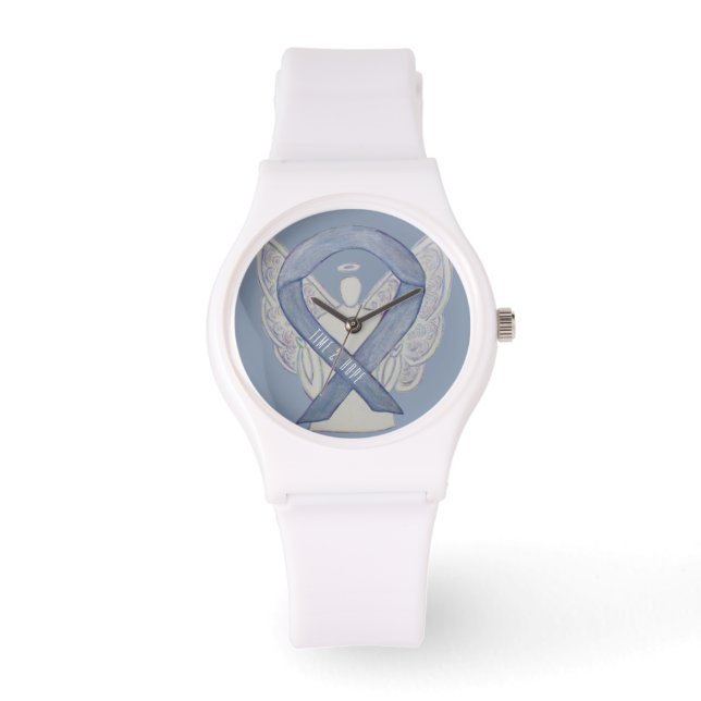 Tijd om de Silver Awareness Ribbon Custom Watch te Horloge (Voorkant)