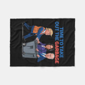 Tijd om de vuilnisbak te verwijderen Funny Garbage Fleece Deken (Voorkant (Horizontaal))