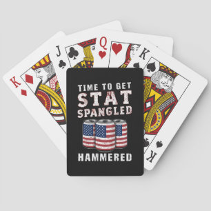 Tijd om een met sterren bezaaide Amerikaanse vlag Pokerkaarten
