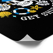 Tijd om een schip onder te krijgen Funny Skeleton  Poster (Hoek)