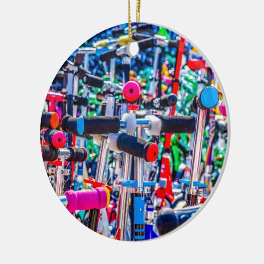 Tijd om een scooter te kopen keramisch ornament (Links)