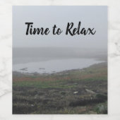 Tijd om het strand te ontdoen Misty Morning Fog Wijn Etiket (Enkel label)