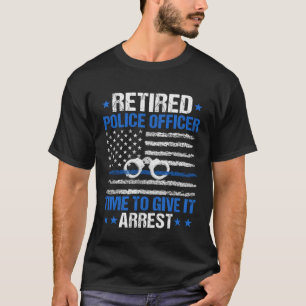 Tijd om het te arresteren Blue Line van de gepensi T-shirt