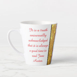 Tijd om Jane Austen te lezen(rood schrift) Latte Mok