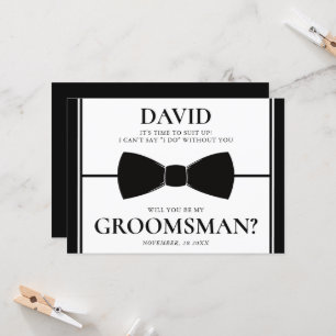 Tijd om je op te tutten Elegante zwarte/witte brui Kaart