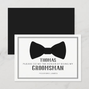 Tijd om je te kleden Bruidsjonker Kaart - Zwarte T