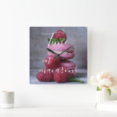 Tijd om Macarons te eten Vierkante Klok (Huis)