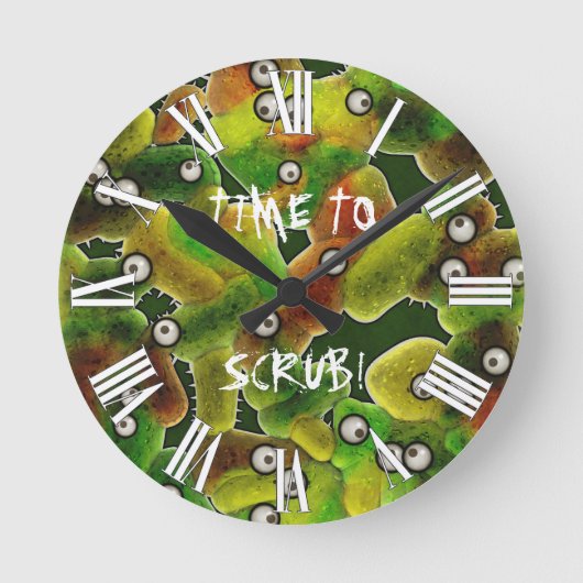 TIJD OM MEDISCHE O.R. ER Fun Microbes Klok TE SCRU (Voorkant)