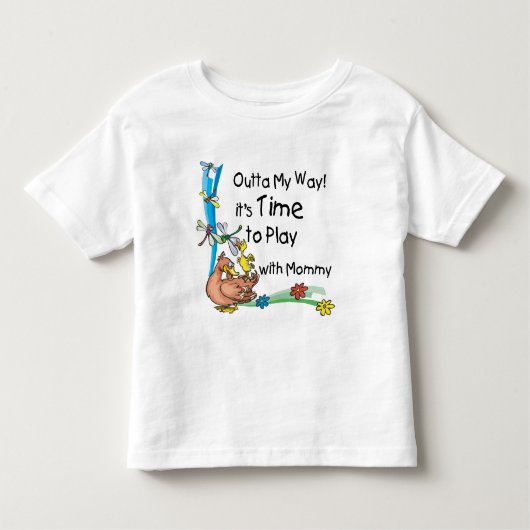 Tijd om met mama te spelen kinder shirts (Voorkant)