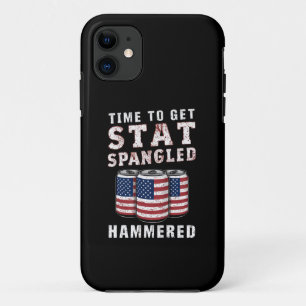 Tijd om met sterren behamerde bier USA-vlag te kri iPhone 11 Hoesje